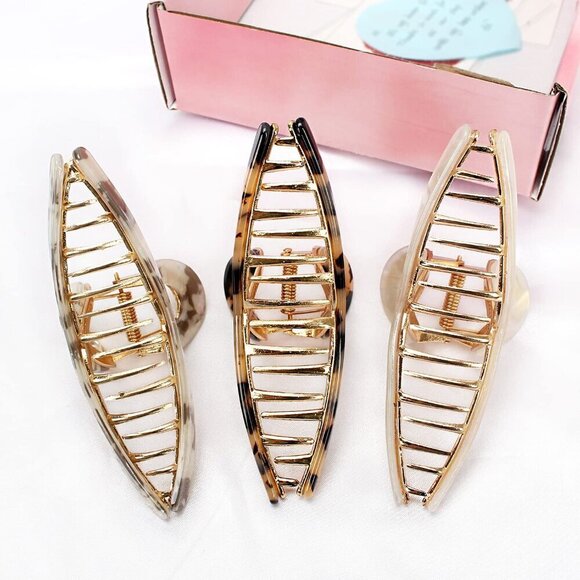 Big Butterfly Claw Hair Clips Set for Women Long Thick Hair 3 Pcs main image 6